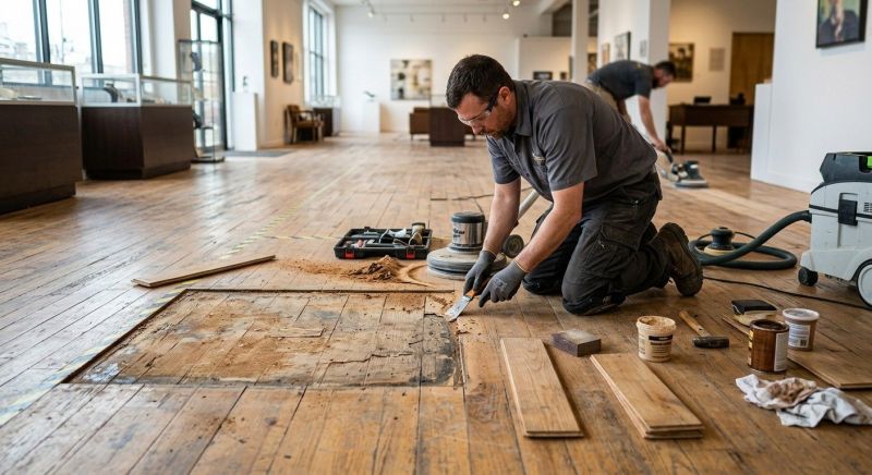 Our team working on Flooring Service projects in Owosso, MI