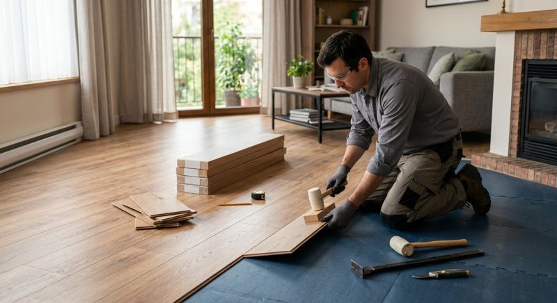 Laminate Floor Installation in Pompeii, MI