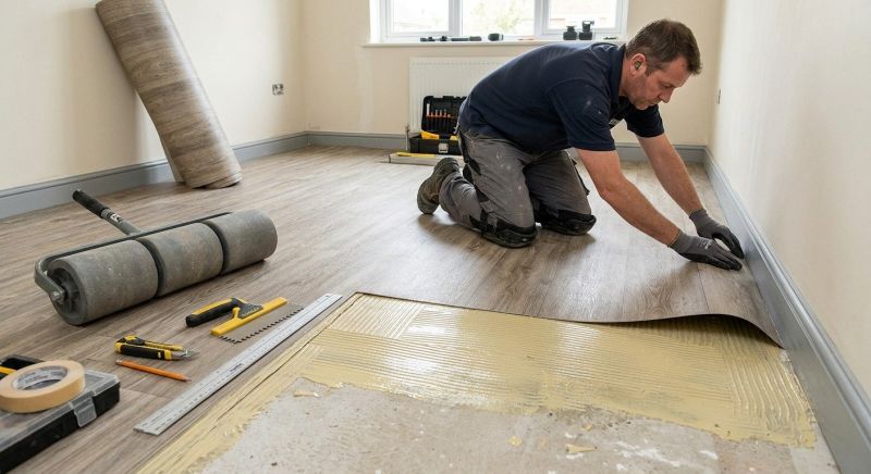 Sheet Flooring Installation in Pompeii, MI