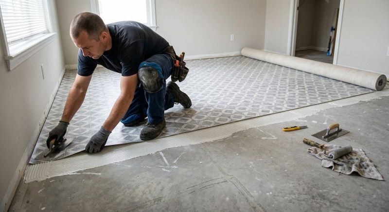 Sheet Linoleum Installation in Dewitt, MI